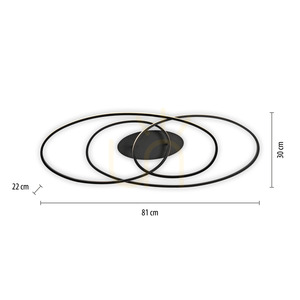 LUMACA Plafond 15321-18 Schwarz 1xLED small 8