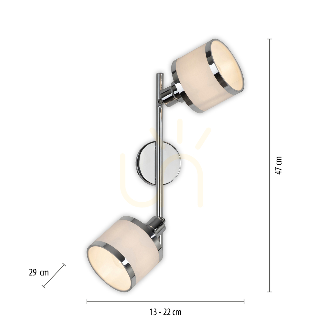 Anzeige ACCOR Plafond 15372-17 Chrom 2xE14 ACCOR Plafond 15372-17 Chrom 2xE14