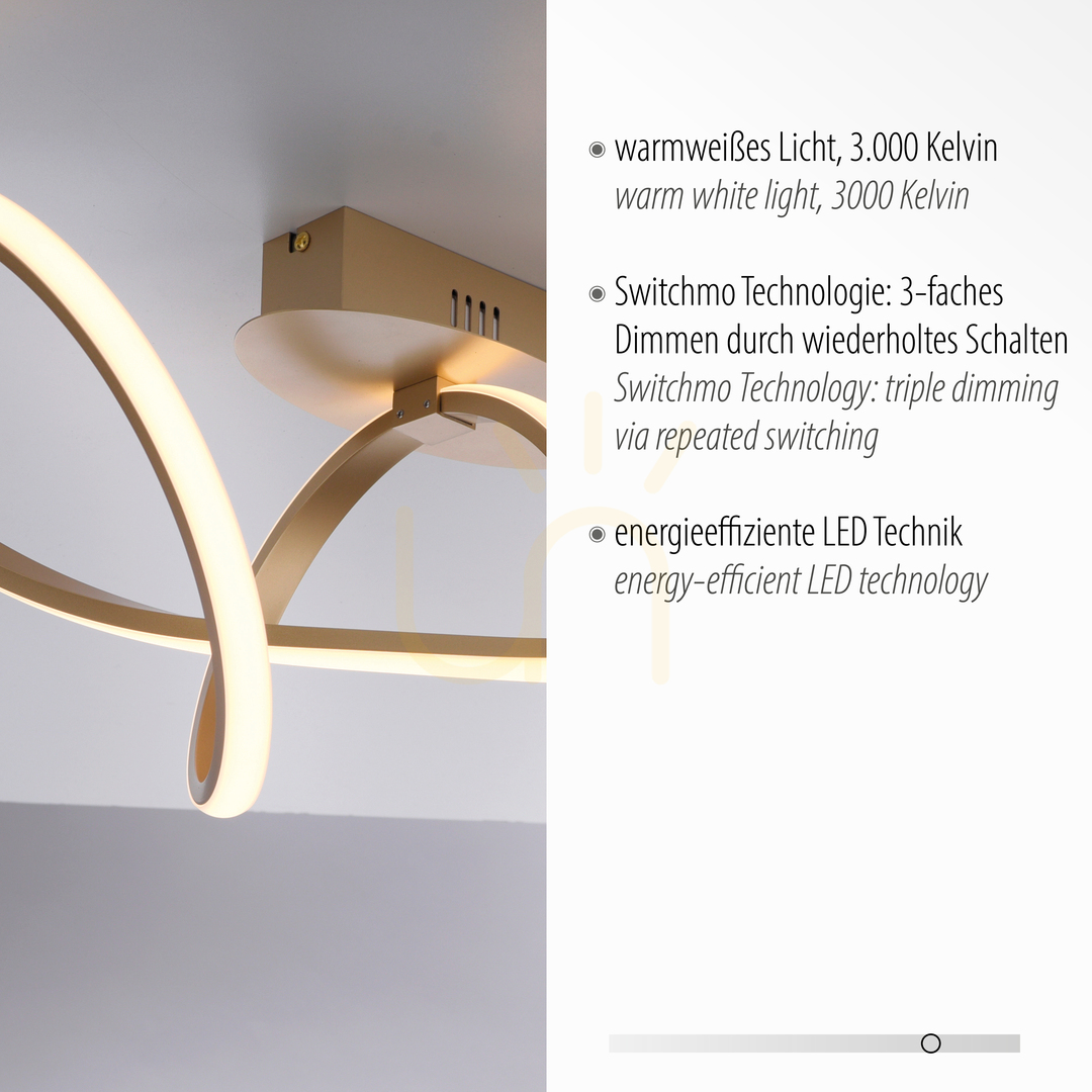 Anzeige MARIA Plafond 15403-60 Messing 1xLED MARIA Plafond 15403-60 Messing 1xLED