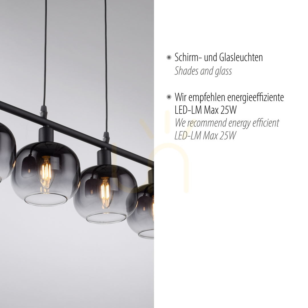 Anzeige ZEA Pendelleuchte 15421-18 Schwarz 4xE14 ZEA Pendelleuchte 15421-18 Schwarz 4xE14