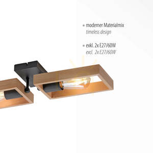Plafond FRANKY 15657-18 Schwarz 2xE27 small 3
