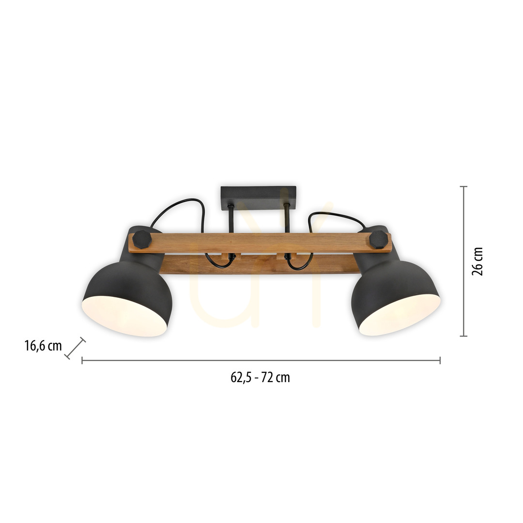 Anzeige Plafond CUP 2.0 15744-18 Schwarz 2xE27 Plafond CUP 2.0 15744-18 Schwarz 2xE27