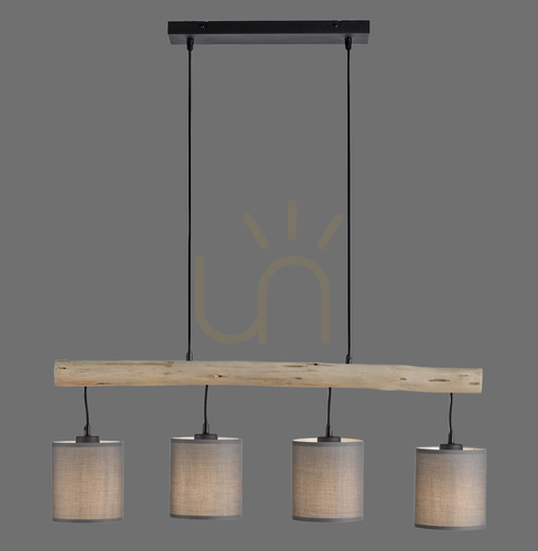 Prüfen GREEN TRIB Pendelleuchte 15783-29 Holz 4xE27