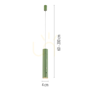 ATTACH Pendelleuchte 18281-43 Grün 1xLED small 8