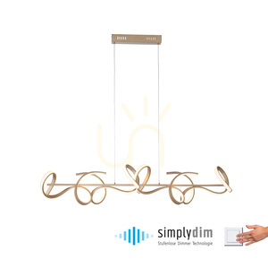 CURLS 19033-60 Messing 4xLED Pendelleuchte small 1