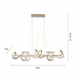 CURLS 19033-60 Messing 4xLED Pendelleuchte small 7