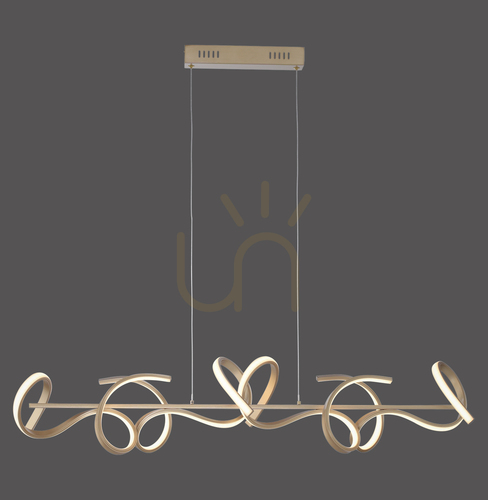 Prüfen CURLS 19033-60 Messing 4xLED Pendelleuchte