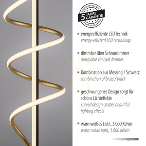 EMANDA 19110-68 Messing 1xLED Stehleuchte small 4