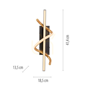 Wandleuchte EMANDA 19111-68 Messing 1xLED small 8