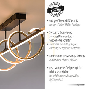 EMANDA Plafond 19112-68 Messing 1xLED small 4