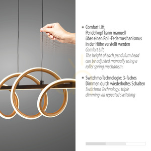 EMANDA Pendelleuchte 19113-68 Messing 1xLED small 3