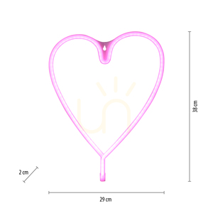 NEON-HERZ Wandleuchte 85020-87 Rosa 1xLED 7 NEON-HERZ Wandleuchte 85020-87 Rosa 1xLED small 7
