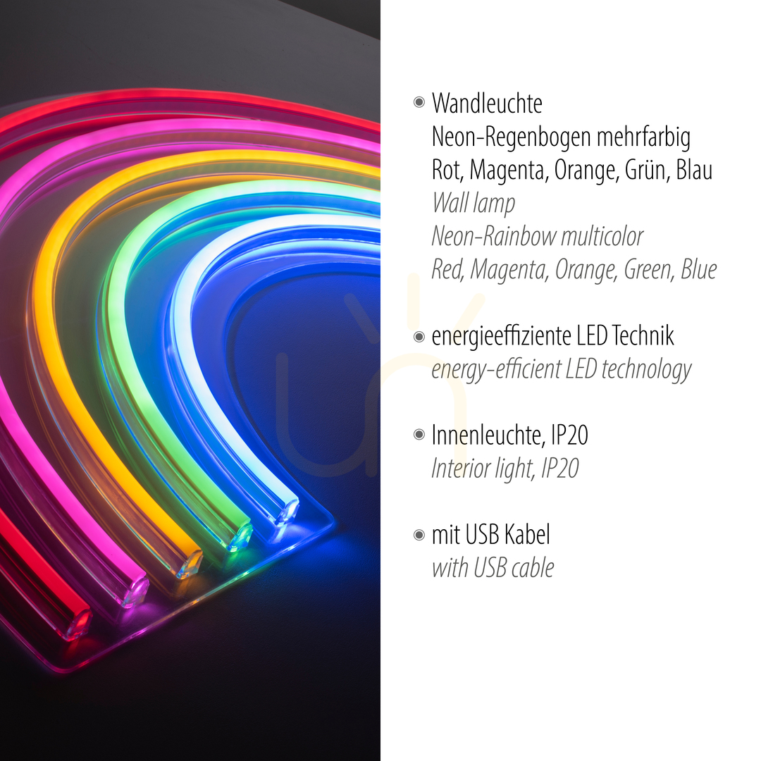 Anzeige NEON-RAINBOW Wandleuchte 85024-70 Multicolor 1xLED NEON-RAINBOW Wandleuchte 85024-70 Multicolor 1xLED