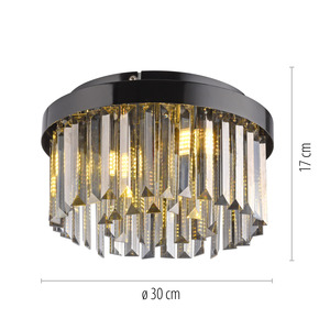 Plafond KULUNKA 15048-18 Schwarz 4xG9 small 8