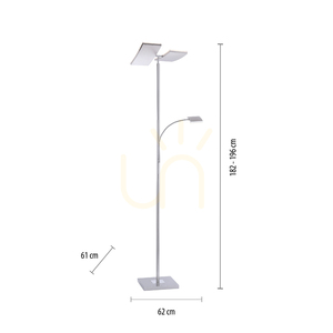 RUBEN Stehleuchte 11725-55 Silber 2xLED small 7