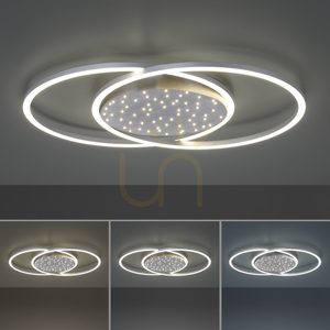 LED-Deckenleuchte YUKI 6025-55 Silber 66,8 cm 48 W CCT 2700–5000 K mit Fernbedienung small 4