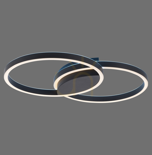 Prüfen Plafond Q-MARKO 6145-18 Schwarz 2xLED