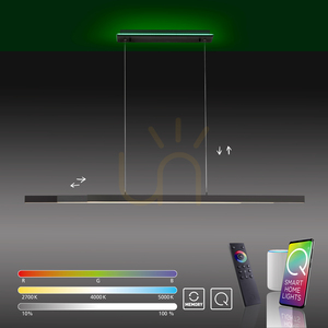 Paul Neuhaus Q-ARIAN 2569-13 LED-Pendelleuchte, Anthrazit, CCT RGB small 11