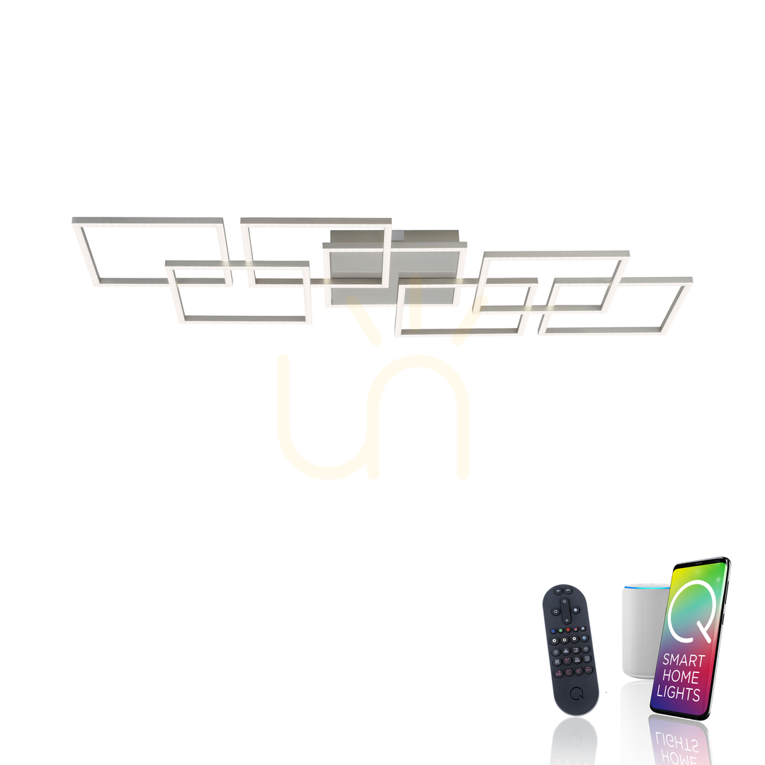 Aussicht Plafond Q-INIGO 6014-55 Silber 7xLED Plafond Q-INIGO 6014-55 Silber 7xLED
