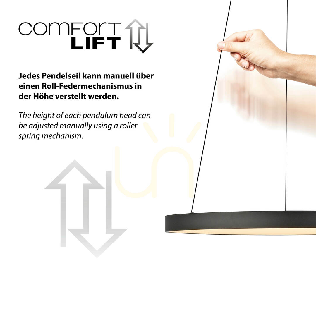 Aussicht HOOP Pendelleuchte 2851-18 Schwarz 1xLED HOOP Pendelleuchte 2851-18 Schwarz 1xLED