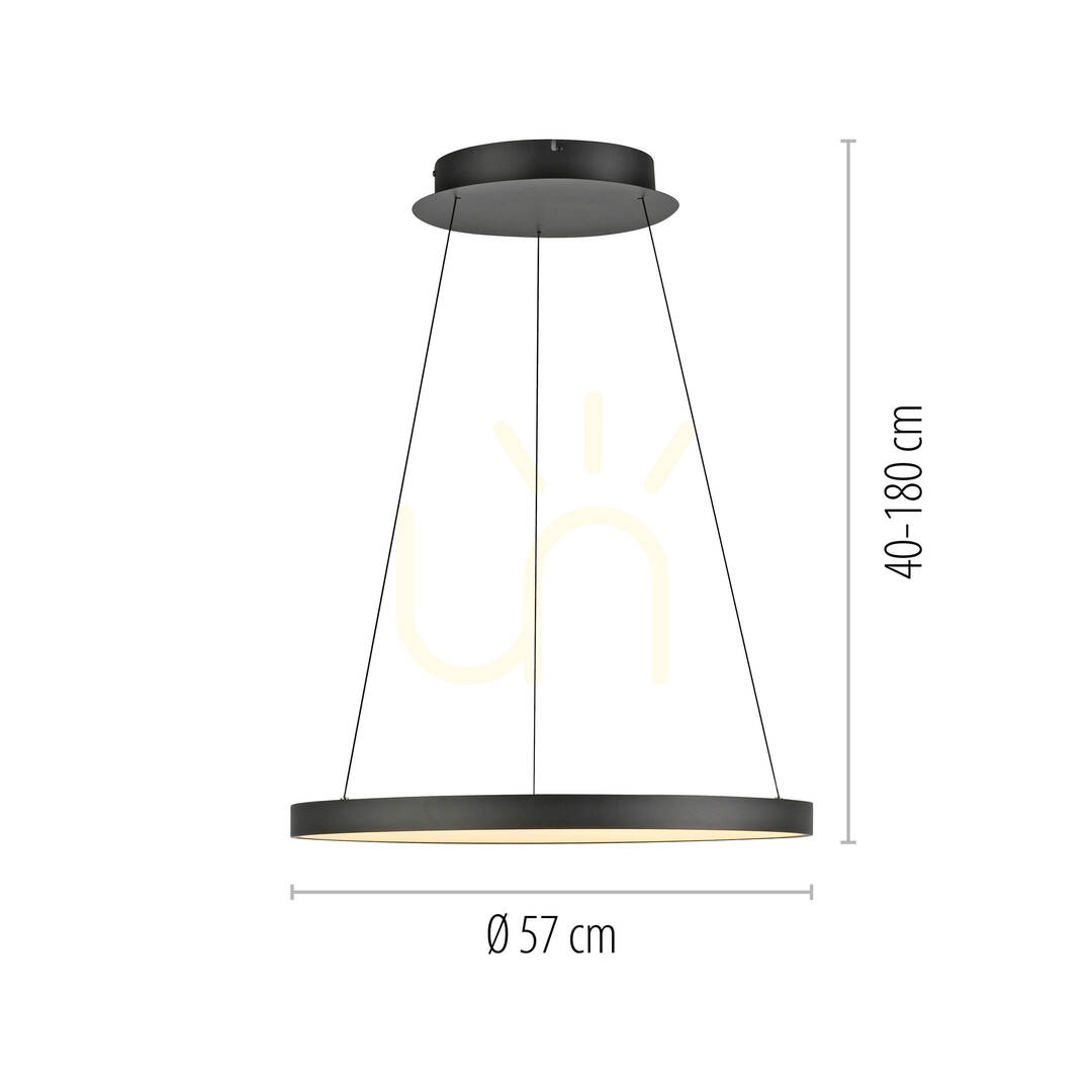 Anzeige HOOP Pendelleuchte 2851-18 Schwarz 1xLED HOOP Pendelleuchte 2851-18 Schwarz 1xLED