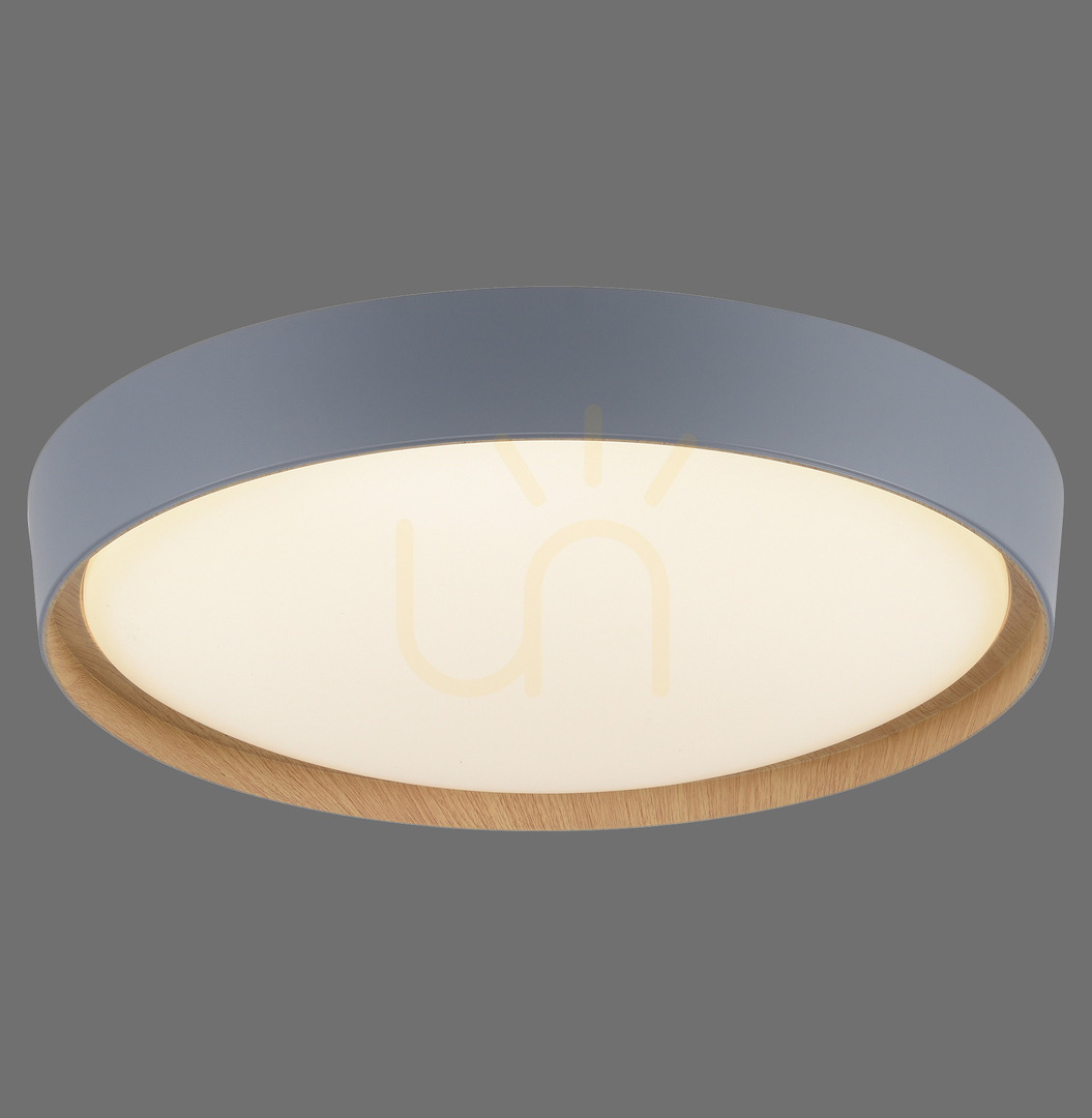 Prüfen Plafond Q-EMILIA 6118-15 Grau 1xLED Plafond Q-EMILIA 6118-15 Grau 1xLED