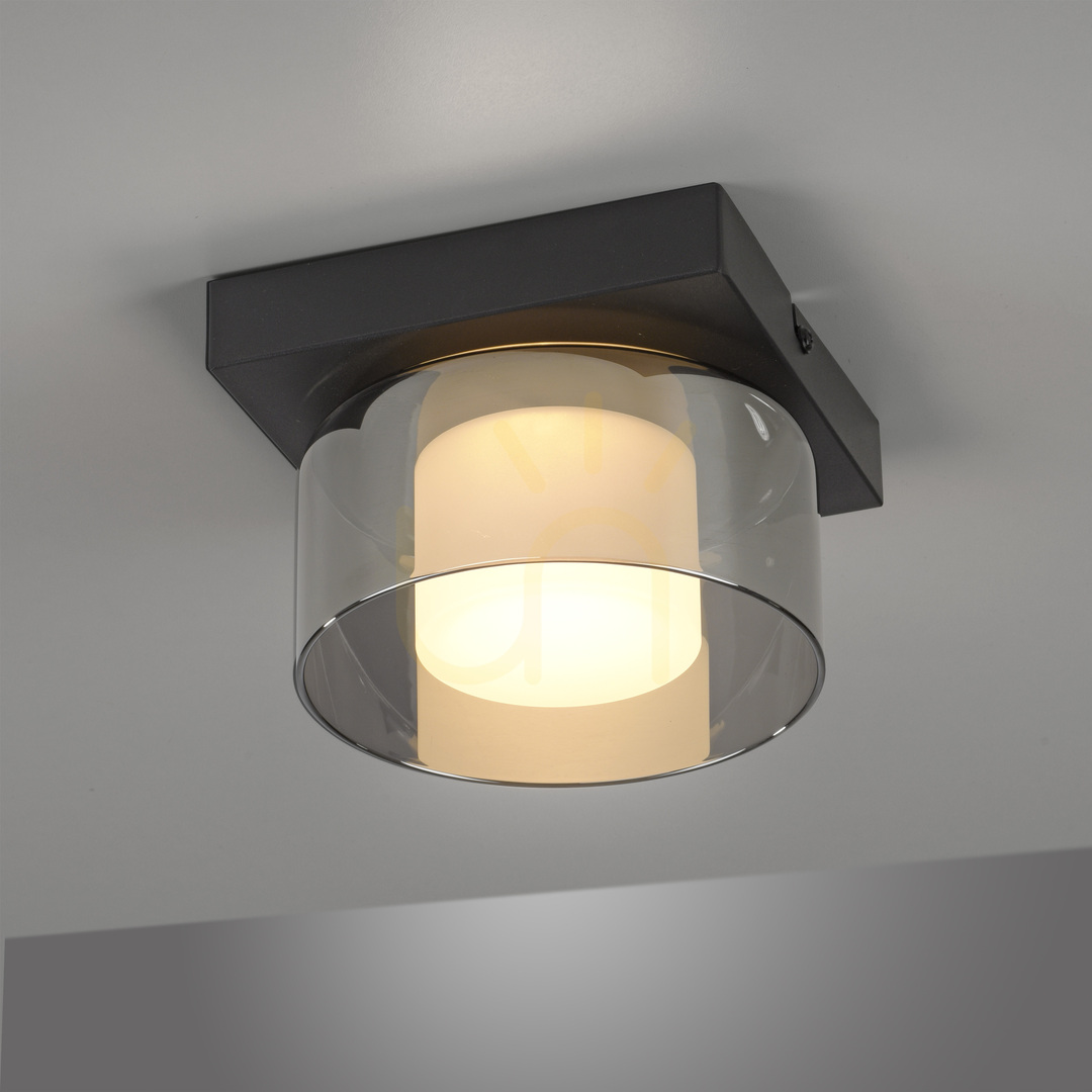 Prüfen Plafond RIKA 6162-18 Schwarz 1xLED Plafond RIKA 6162-18 Schwarz 1xLED