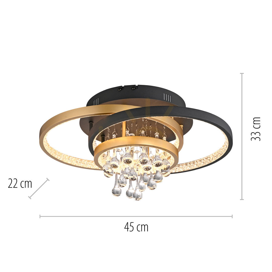 Anzeige Plafond ROTAZO 6267-68 Schwarz 1xLED Plafond ROTAZO 6267-68 Schwarz 1xLED