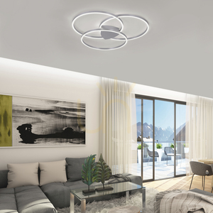 Q-KATE plafond 6579-95 Silber 3xLED small 10
