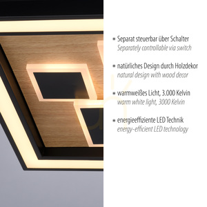Plafond ELIZA 6283-79 Schwarz 1xLED small 3