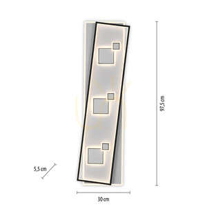 Plafond MAILAK 6391-16 Schwarz 8xLED small 8