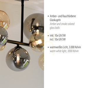 POPSICLE Plafond 6583-18 Getönt 10xG9 small 3