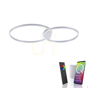 Q-KATE plafond 6589-95 Silber 2xLED small 1