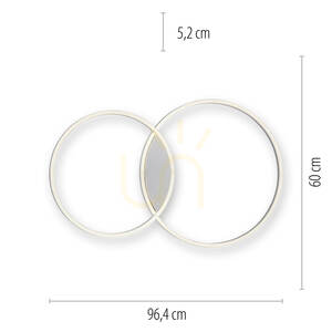 Q-KATE plafond 6589-95 Silber 2xLED small 7