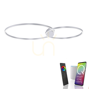 Q-KATE Plafond 6590-95 Silber 2xLED 1 Q-KATE Plafond 6590-95 Silber 2xLED small 1