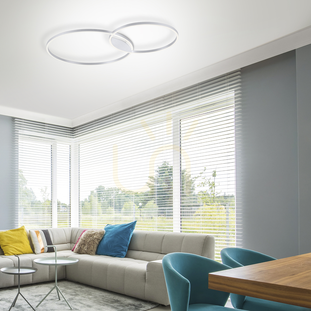 Vorschau Q-KATE Plafond 6590-95 Silber 2xLED Q-KATE Plafond 6590-95 Silber 2xLED