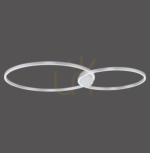 Prüfen Q-KATE Plafond 6590-95 Silber 2xLED