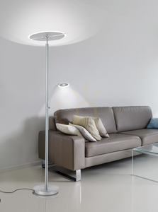 LED-Stehleuchte ARTUR 673-55 mit Leselampe, Silber small 2