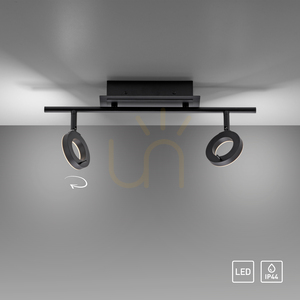Plafond SILEDA 6781-13 Schwarz 2xLED small 12