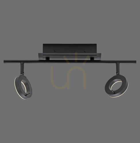 Prüfen Plafond SILEDA 6781-13 Schwarz 2xLED