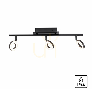 SILEDA plafond 6785-13 Schwarz 3xLED small 1