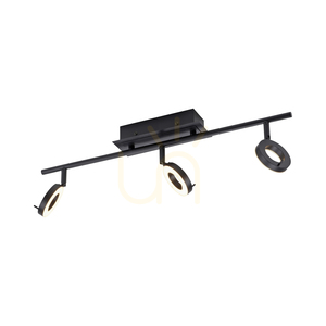SILEDA plafond 6785-13 Schwarz 3xLED small 6