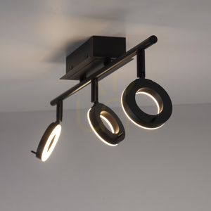 SILEDA plafond 6785-13 Schwarz 3xLED small 9