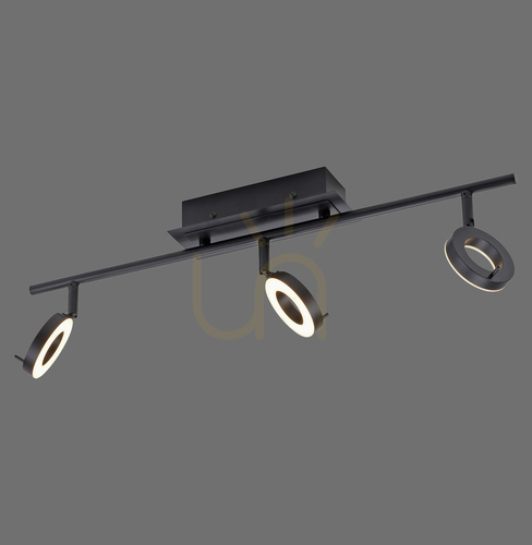 Prüfen SILEDA plafond 6785-13 Schwarz 3xLED