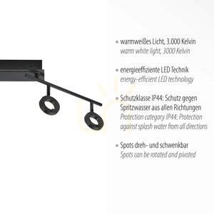 SILEDA Plafond 6786-13 Schwarz 4xLED small 3