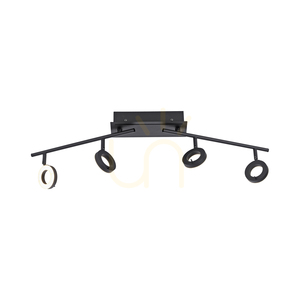 SILEDA Plafond 6786-13 Schwarz 4xLED small 6