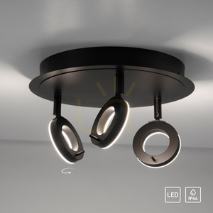 SILEDA plafond 6788-13 Anthrazit 3xLED small 12