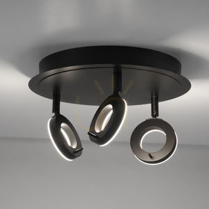 SILEDA plafond 6788-13 Anthrazit 3xLED small 4