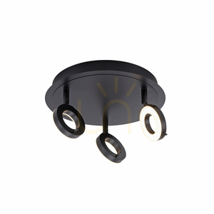 SILEDA plafond 6788-13 Anthrazit 3xLED small 6