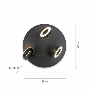SILEDA plafond 6788-13 Anthrazit 3xLED small 7